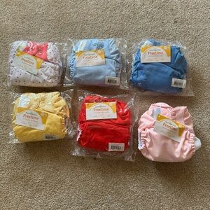 6 Brand New BumGenius All-In-One AIO Freetime Pocket Diapers NWT